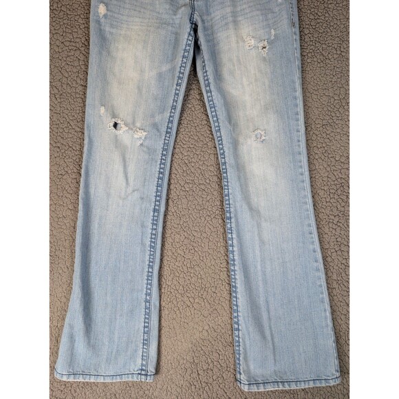 Aeropostale Jeans Women's 7/8 30" Waist Blue Denim Chelsea Bootcut Low Rise Y2K - Picture 3 of 9